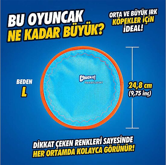 Chuckit Paraflight Kumaş Frizbee Köpek Oyuncağı Large - 6