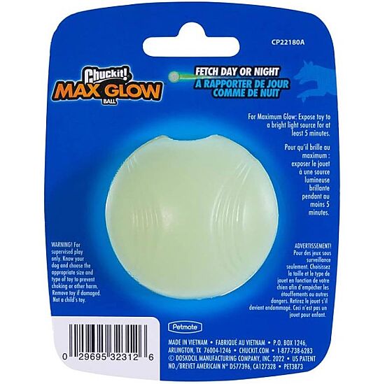 Chuckit Max Glow Gece Parlayan Köpek Oyun Topu (Küçük Boy) - 2