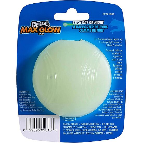 Chuckit Max Glow Gece Parlayan Köpek Oyun Topu (Orta Boy) - 2
