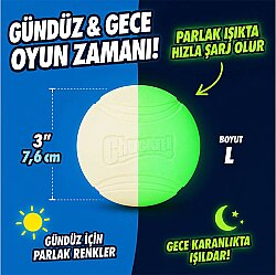 Chuckit Max Glow Gece Parlayan Köpek Oyun Topu (Büyük Boy) - 2