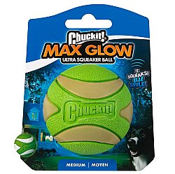Chuckit Max Glow Gece Parlayan Sesli Köpek Oyun Topu (Orta Boy) - Chuckit