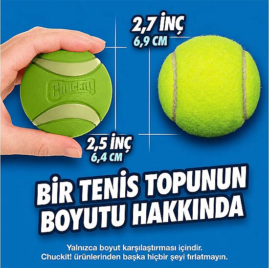 Chuckit Max Glow Gece Parlayan Sesli Köpek Oyun Topu (Orta Boy) - 3