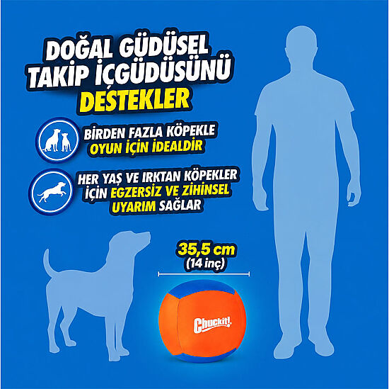 Chuckit Big Air Fetch Ball 36 Cm Çapında Şişirilebilir Köpek Oyun Topu - 2