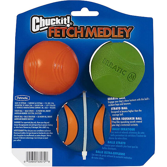 Chuckit Fetch Medley (Gen 2) 3 lü Köpek Oyun Topu (Orta Boy) - 2