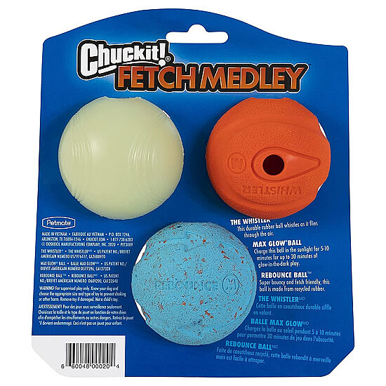 Chuckit Fetch Medley Köpek Oyun Topu Seti 3'lü Paket (Orta Boy) - 2