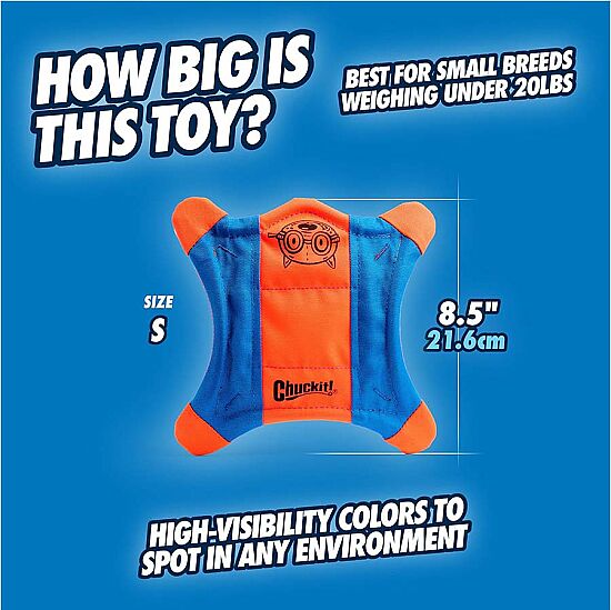 Chuckit Flying Squirrel Frizbee Dog Toy Small - 3