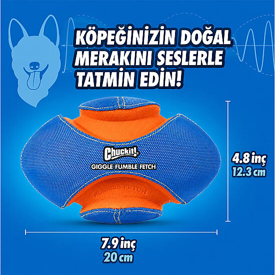 Chuckit Giggle Fumble Fetch Sesli Köpek Oyun Topu - 4