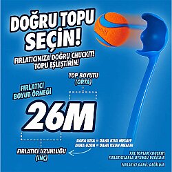 Chuckit Classic 26 M Launcher Fırlatmalı Köpek Oyuncağı Medium + (Tenis Topu) - 4