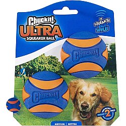 Chuckit Ultra Squeaker Sesli Köpek Oyun Topu 2'li Paket (Orta Boy) - Chuckit