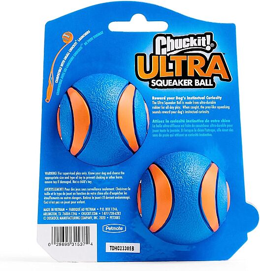 Chuckit Ultra Squeaker Sesli Köpek Oyun Topu 2'li Paket (Orta Boy) - 2