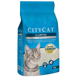 City Cat - City Cat Aktif Karbonlu Topaklanan Kedi Kumu 10 Lt