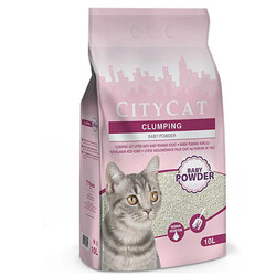 City Cat - City Cat Bebek Pudrası Kokulu Topaklanan Kedi Kumu 10 Lt