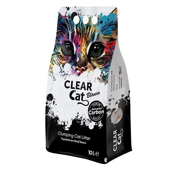 Clear Cat Blanco Aktif Karbonlu Kedi Kumu 10 Lt x 2 Adet - 2