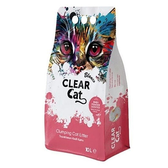 Clear Cat Blanco Bebek Pudrası Kokulu Kedi Kumu 10 Lt - 1