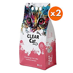Clear Cat Blanco Bebek Pudrası Kokulu Kedi Kumu 10 Lt x 2 Adet - Clear Cat