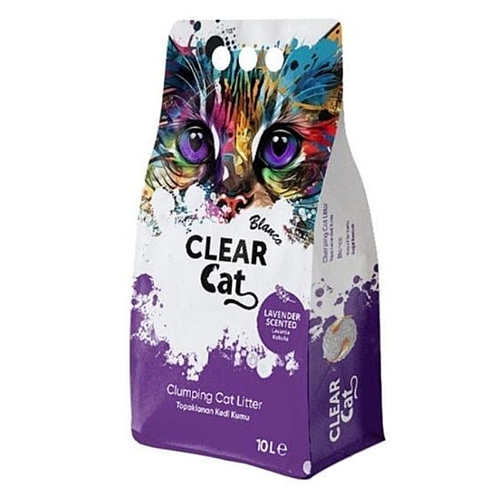 Clear Cat Blanco Lavanta Kokulu Kedi Kumu 10 Lt x 2 Adet - 2