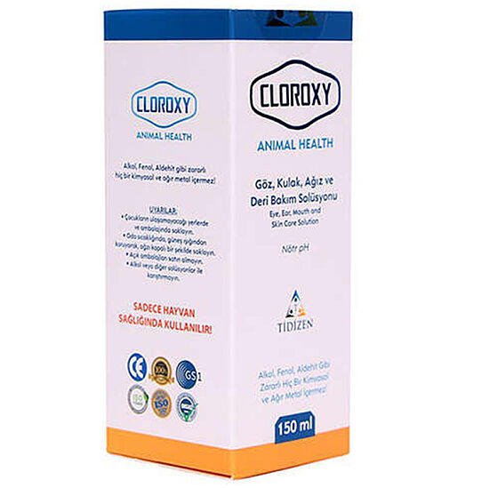 Cloroxy Animal Health Bakım Solüsyonu 150 ML (Göz, Kulak, Ağız ve Deri Bakım) - 1