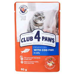 Club4Paws - Club4Paws Pouch Morina Balıklı Kedi Yaş Maması 80 Gr