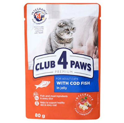Club4Paws Pouch Morina Balıklı Kedi Yaş Maması 80 Gr