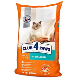 Club4Paws - Club4Paws Premium Sterilised Tavuk Etli Kısırlaştırılmış Kedi Maması 14 Kg
