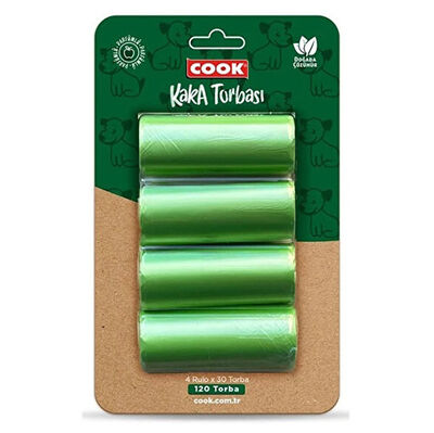 Cook Dışkı Torbası 4 Rulo x 30 Torba (Toplam 120 Torba)