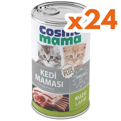 Cosmo Mama Premium Kitten Pate Kuzu Etli Yavru Kedi Yaş Maması 415 Gr x 24 Adet - Cosmo