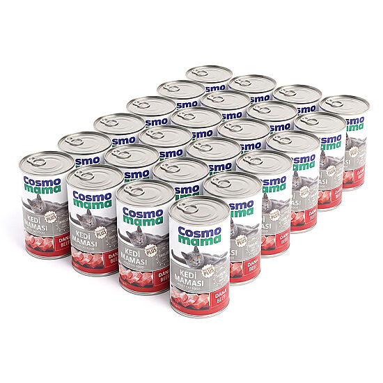 Cosmo Mama Premium Pate Dana Etli (Beef) Kedi Yaş Maması 415 Gr x 24 Adet - 2