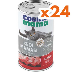 Cosmo Mama Premium Pate Dana Etli (Beef) Kedi Yaş Maması 415 Gr x 24 Adet - Cosmo
