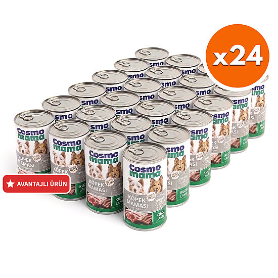 Cosmo Mama Premium Pate Kuzu Etli Köpek Yaş Maması 415 Gr x 24 Adet - 1
