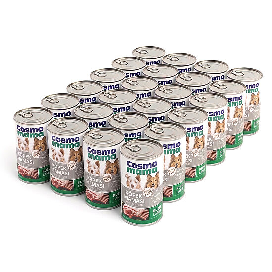 Cosmo Mama Premium Pate Kuzu Etli Köpek Yaş Maması 415 Gr x 24 Adet - 2