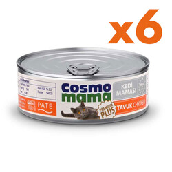 Cosmo Mama Premium Pate Tavuk Etli Kedi Yaş Maması 85 Gr x 6 Adet - Cosmo