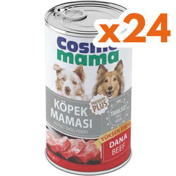 Cosmo - Cosmo Mama Premium Pate Yüksek Enerji Dana Etli (Beef) Köpek Yaş Maması 415 Gr x 24 Adet