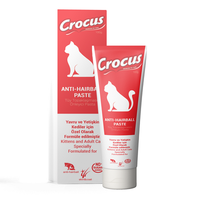 Crocus Anti Hairball Tüy Yumağı Kontrol Kedi Malt Macunu 100 Gr