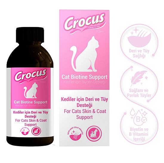 Crocus Biotine Support Deri ve Tüy Sağlığı Kedi Damlası 100 ML - 2