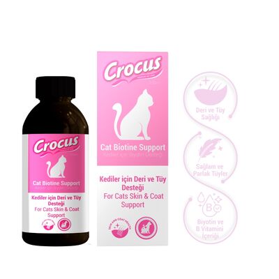 Crocus Biotine Support Deri ve Tüy Sağlığı Kedi Damlası 100 ML
