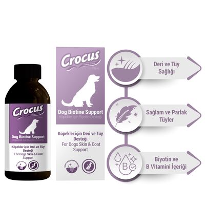 Crocus Biotine Support Deri ve Tüy Sağlığı Köpek Damlası 100 ML