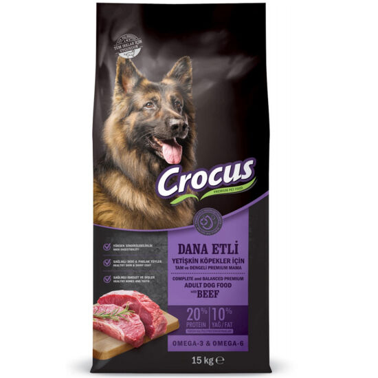 Crocus Dana Etli ve Pirinçli Yetişkin Köpek Maması 15 Kg - 1