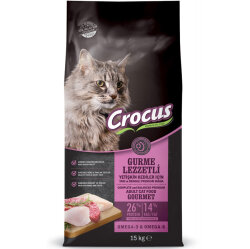 Crocus Gurme Tavuk, Balık ve Kuzu Etli Kedi Maması 15 Kg - Crocus