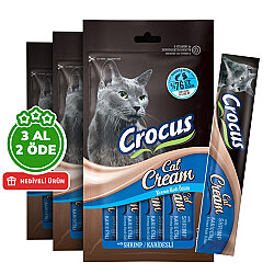 Crocus Karides Krema Ek Besin Takviyesi Kedi Ödülü 4x15 Gr - 3 Al 2 Öde - Crocus