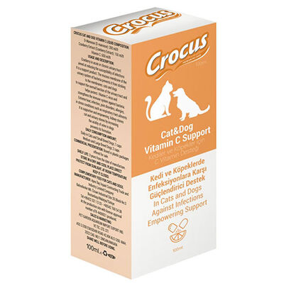Crocus Kedi ve Köpek Vitamin C Destek Tamamlayıcı Yem 100 ML