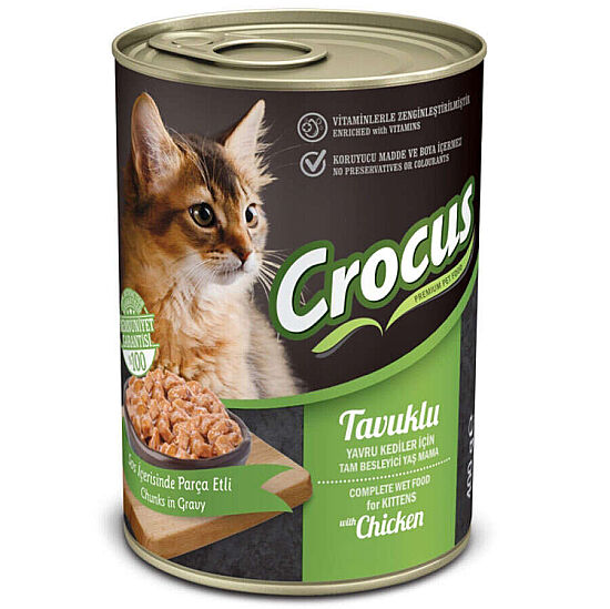 Crocus Kitten Tavuk Etli Sos İçinde Parça Etli Yavru Kedi Konservesi 400 Gr x 6 Adet - 2