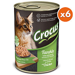 Crocus Kitten Tavuk Etli Sos İçinde Parça Etli Yavru Kedi Konservesi 400 Gr x 6 Adet - Crocus