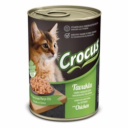 Crocus - Crocus Kitten Tavuk Etli Sos İçinde Parça Etli Yavru Kedi Konservesi 400 Gr