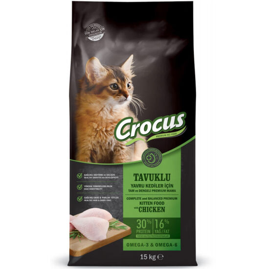 Crocus Kitten Tavuk Etli ve Pirinçli Yavru Kedi Maması 15 Kg - 1