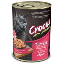 Crocus Kuzu Etli Sos İçinde Parça Etli Kedi Konservesi 400 Gr - Crocus