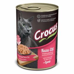 Crocus - Crocus Kuzu Etli Sos İçinde Parça Etli Kedi Konservesi 400 Gr