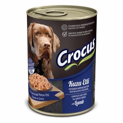 Crocus - Crocus Kuzu Etli Sos İçinde Parça Etli Köpek Konservesi 400 Gr