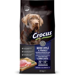 Crocus - Crocus Kuzu Etli ve Pirinçli Yetişkin Köpek Maması 15 Kg