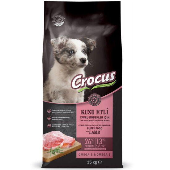 Crocus Puppy Kuzu Etli Yavru Köpek Maması 15 Kg - 1