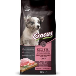 Crocus - Crocus Puppy Kuzu Etli ve Pirinçli Yavru Köpek Maması 15 Kg